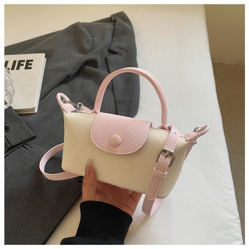 Versatile Contrasting Color Small Bag Women's New Fashion Hand-carried Dumpling Bag Spring and Summer Popular Shoulder Messenger Bag