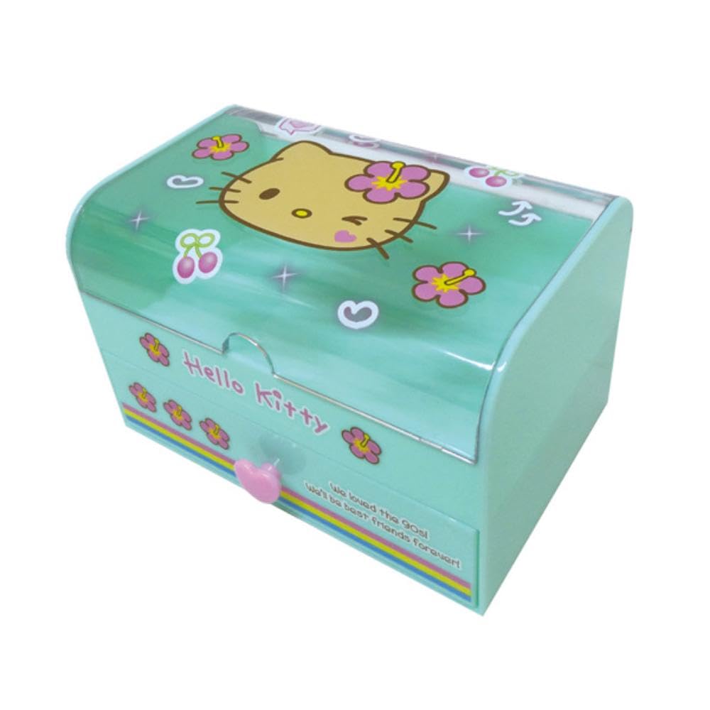 K Company Hello Kitty Fancy Trinket Box, Mint, CFAK2-KTM, H9.5 X W15 X D10cm