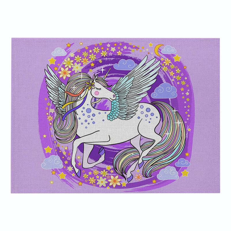 Nordic INS Cartoon Unicorn льняной коврик для стола нескользящий термостойкий коврик для стола подставка под стакан для напитков кухонные принадлежности