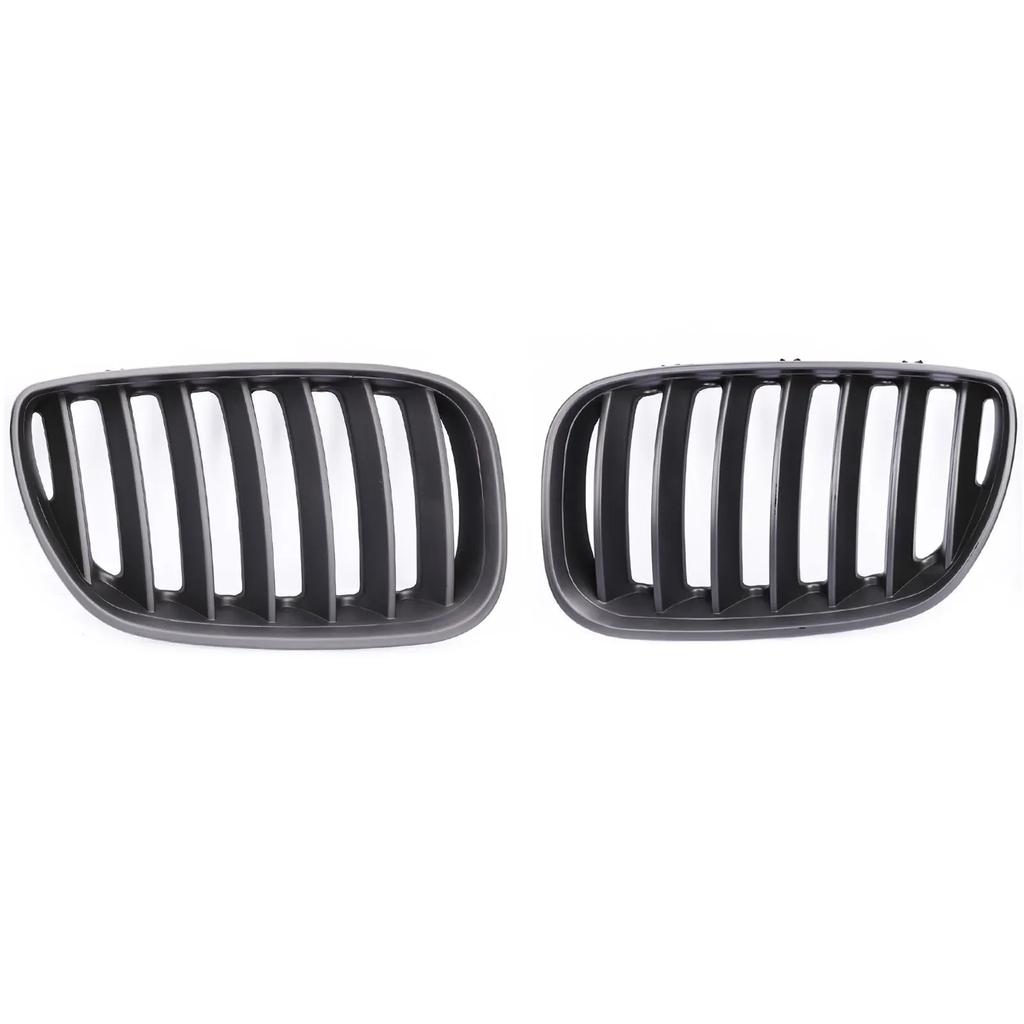 For BMW X5 E53 2004 2005 2006 Car Grille Single Line Front Kidney ABS Front Hood Grill Black 51137113733 51137113734 Accessories