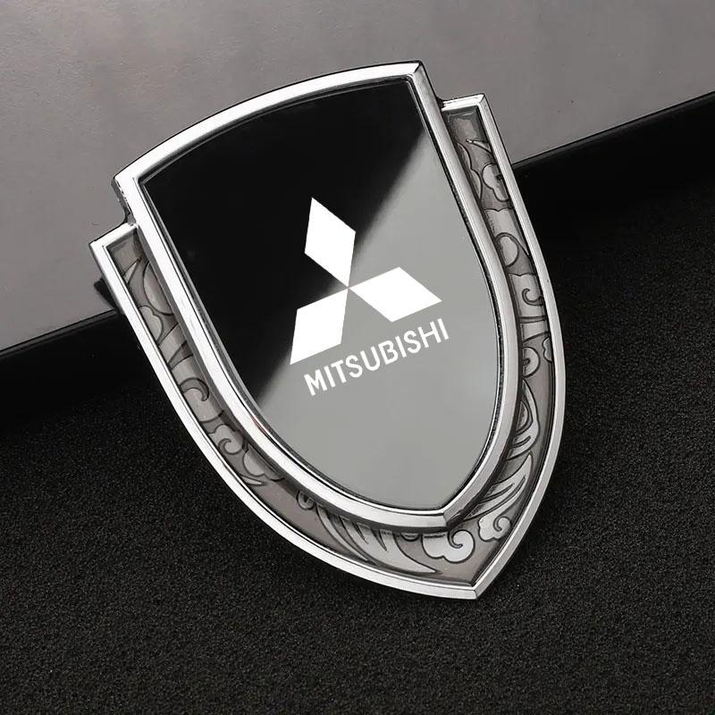 Car Sticker Shield Shape Emblems Logo Decals for Mitsubishi Outlander Mirage Eclipse Cross Pajero Lancer Delica Triton RALLIART