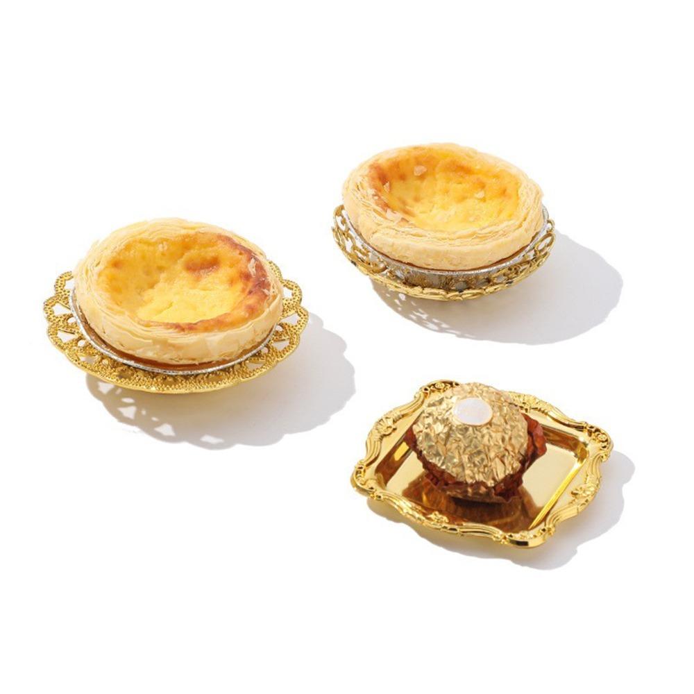 12Pcs Resin Display Tray Smooth Round Pastry Holder Easy To Carry Cake Stand Party