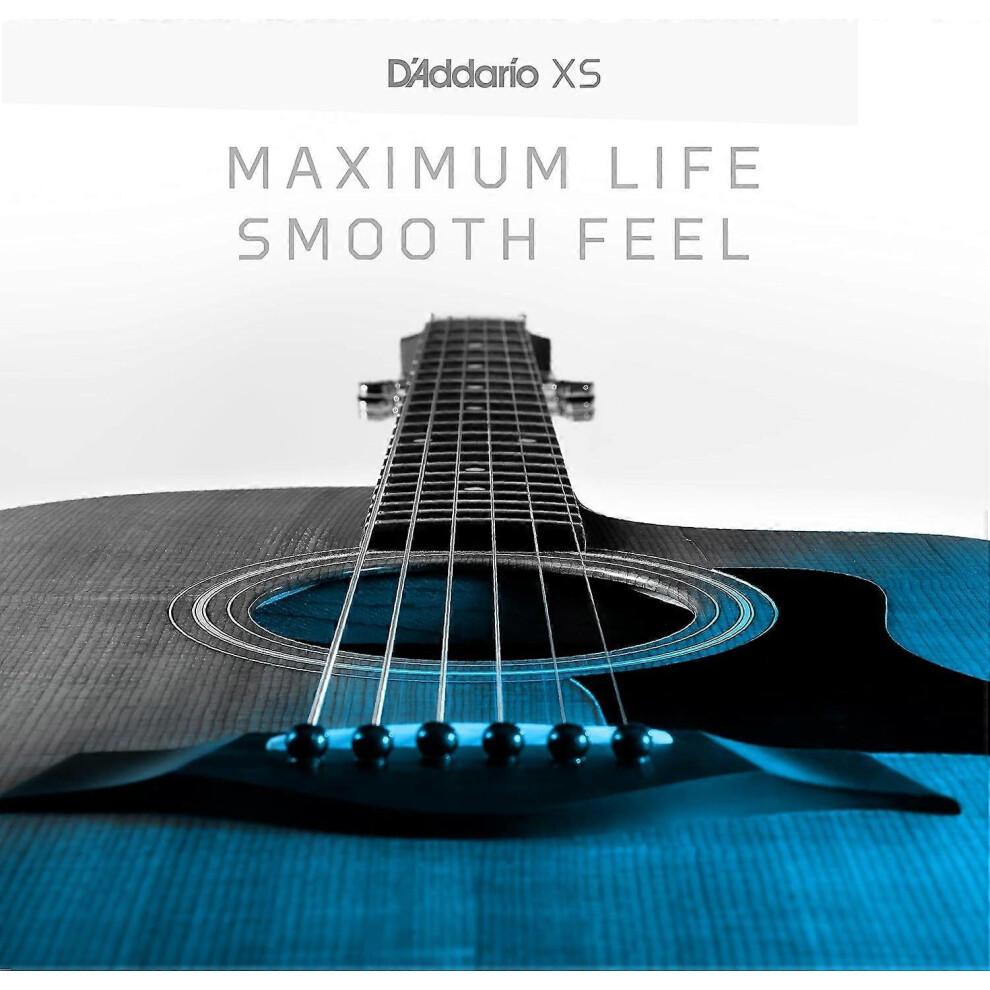 XS Phosphor Bronze Coated Guitar Strings XSAPB1253 Light Gauge 12-53 for 6-String Guitars Maximum Tone Life