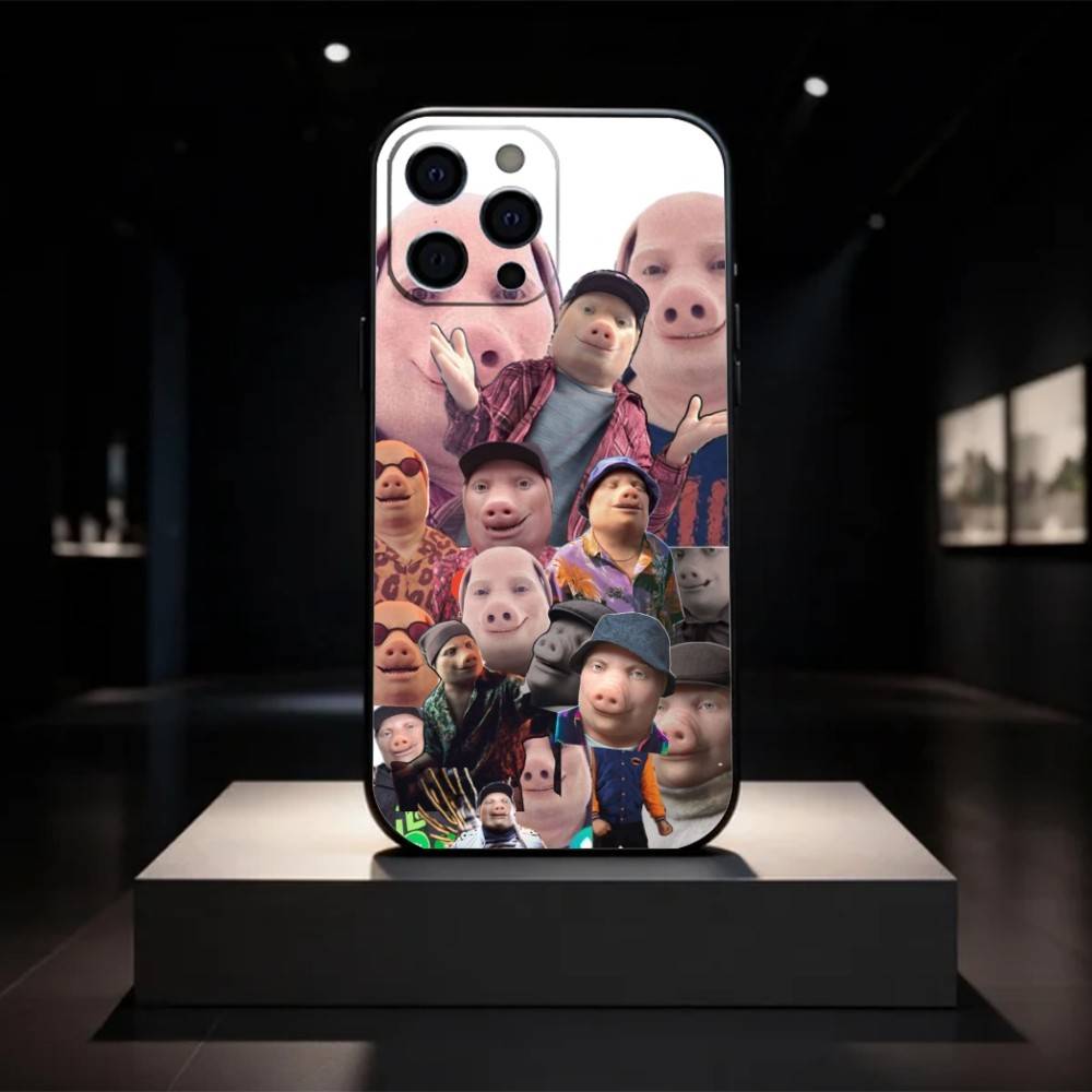 J-John Pork звонит Ответить на звонок Чехол для телефона Силиконовый Мягкий Для IPhone 17 16 15 14 13 12 11 X XR Plus Pro Max Plus