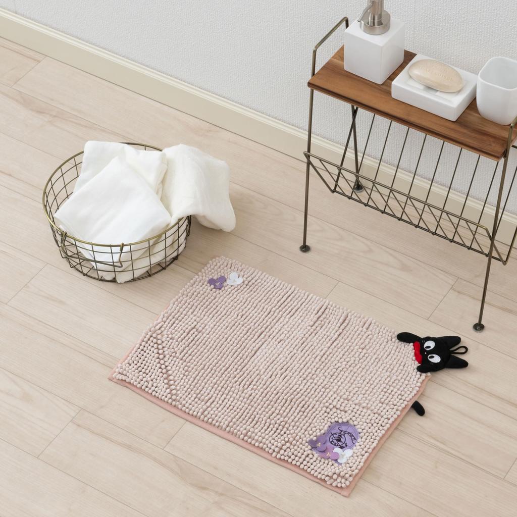 Пушистый коврик для ванной Jiji от Senko Delivery Service, 35 x 50 см, розовый, впитывающий воду, быстросохнущий, из микрофибры 65721 Kiki's, прибл.
