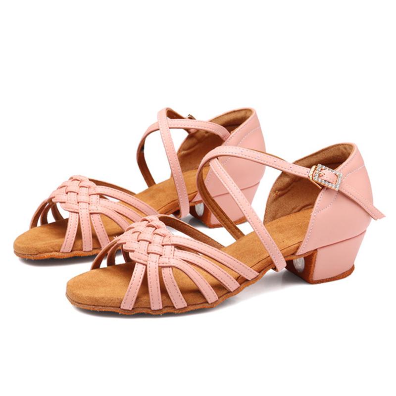 Детские кожаные туфли для латиноамериканских танцев, мягкая подошва, современные туфли для социальных бальных танцев, сальса, танго, низкий каблук 3,5 см