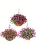 Indoor and Outdoor Artificial Daisies Hanging Flower Basket Decoration - Aesthetic Room and Garden Decoration 6 Pieces 1 Set