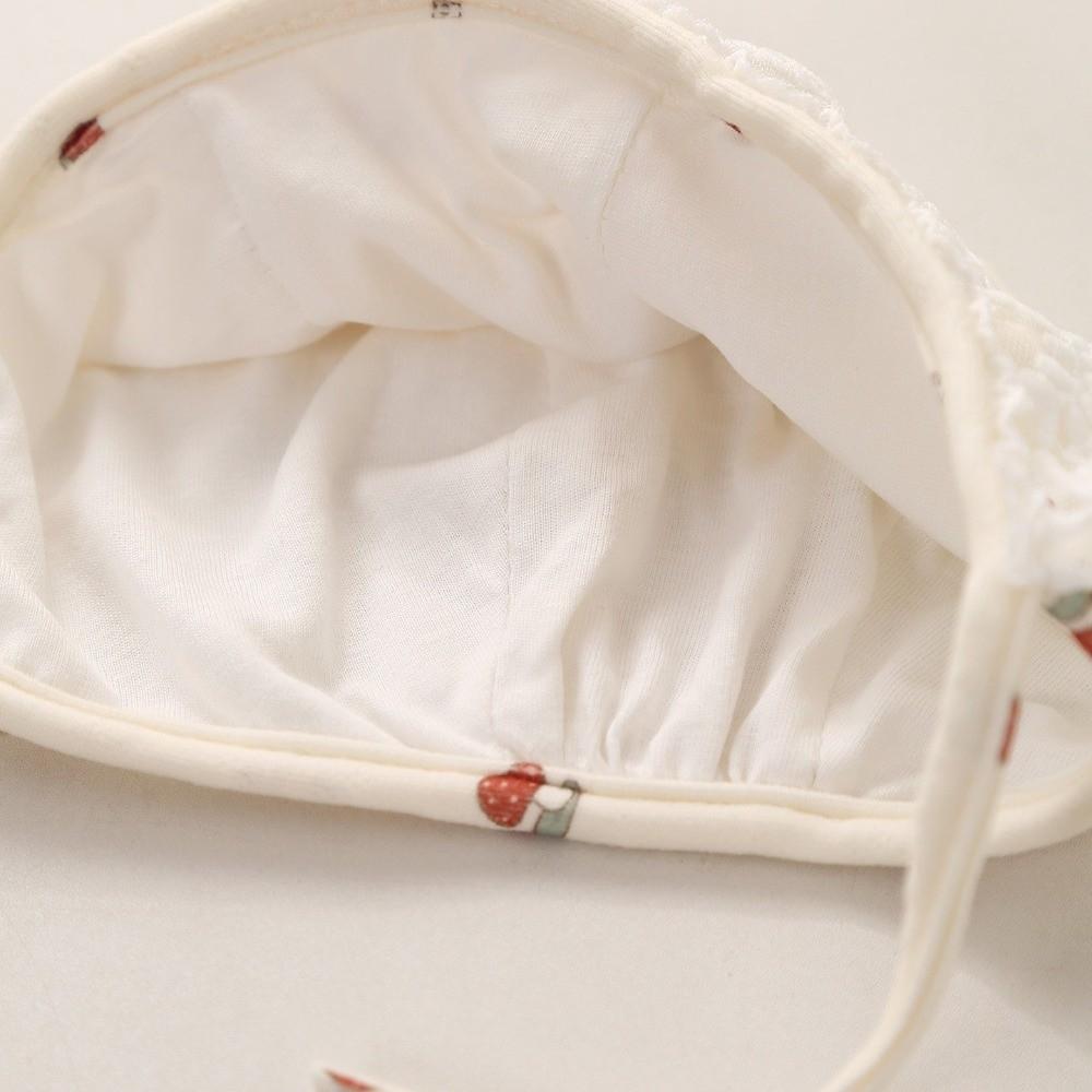 Windproof Baby Earflap Hat Earflap Mushroom Lace Hat New Newborn Baby Hat  Outdoor Wear