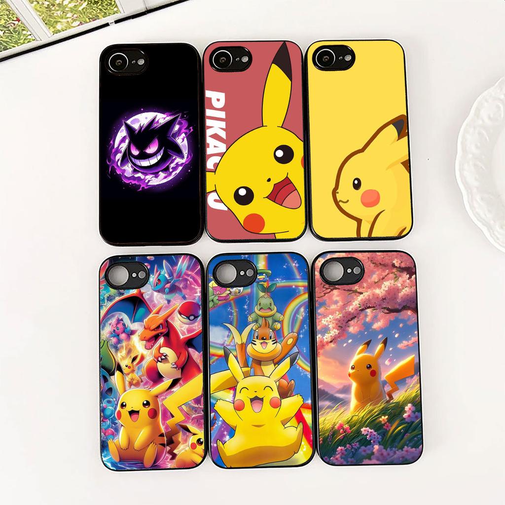 P-Pokemons GO Gengar P-Pikachus Cover for Apple iPhone 17 Pro XS Max Air XR 6 Plus X 5 + SE 2022 SE2 6+ Coque Phone Case