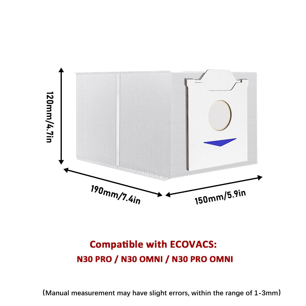 Dust Bags Replacement For Ecovacs DEEBOT N30 Pro N30 Omni N30 Pro Omni Sweeping Robot Vacuum Cleaner Dust Collection Rubbish Bag