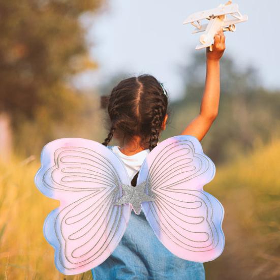 Один размер Косплей Крыло Бронзирование Полезные Бабочка Детские Костюмы для Выступлений