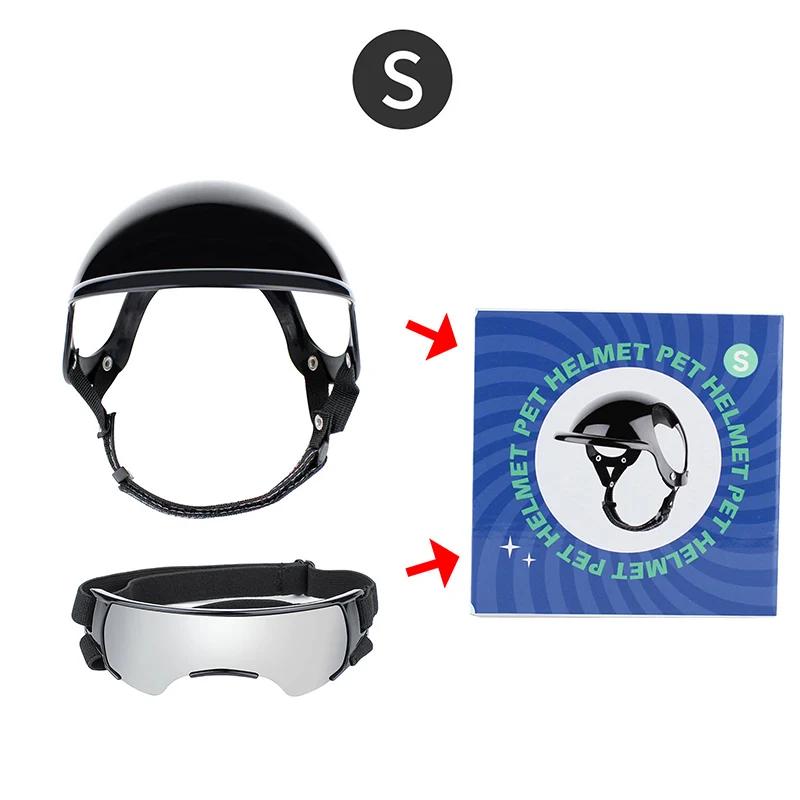 Dog Goggles with Helmet for Small Dogs Punk Style Doggy Helmet Sunglasses Set Small Dogs Outdoor Driving Walking Dog accessories