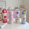 Large Capacity Insulated Cup 500ml Thermos Water Bottle Portable Cartoon Straw Cup School