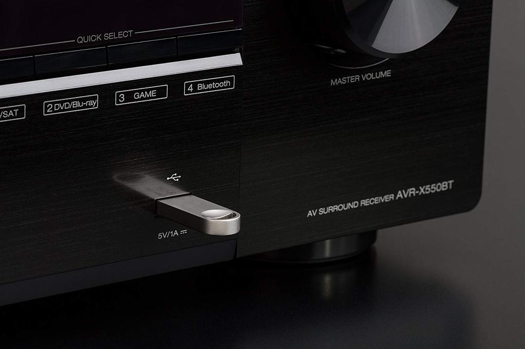 AV-ресивер Denon начального класса совместимый с Dolby Audio, черный AVR-X550BT 5.2ch TrueHD/DTSHD/Master AVR-X550BT-K