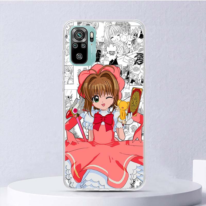 Мягкий чехол для телефона Xiaomi Redmi Note 14 13 12S 11S 10S 12 Pro Plus с рисунком из аниме CardCaptor Sakura, чехол-ракушка 11 10 11E 11T Note14