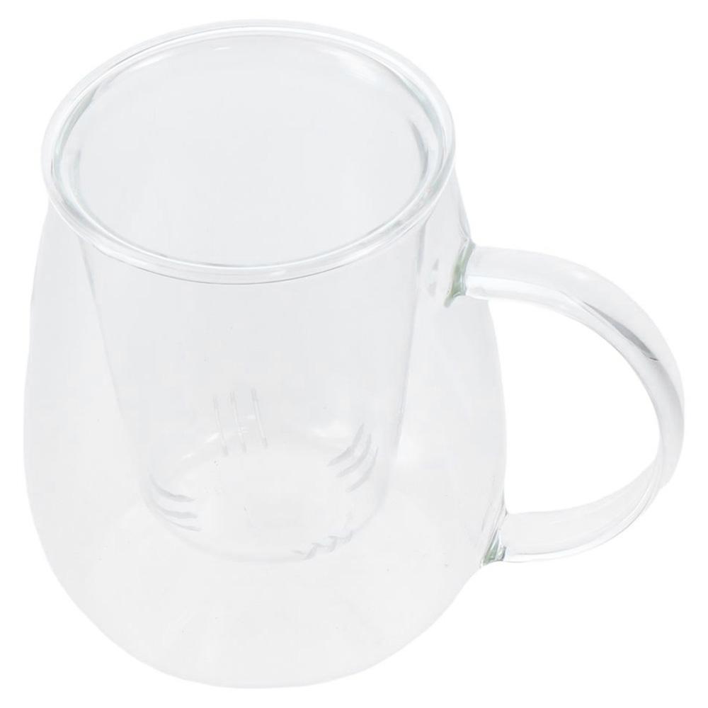 Круглая/грибная форма заварочного чайника из боросиликатного стекла с разделителем для стеклянной чашки для чая