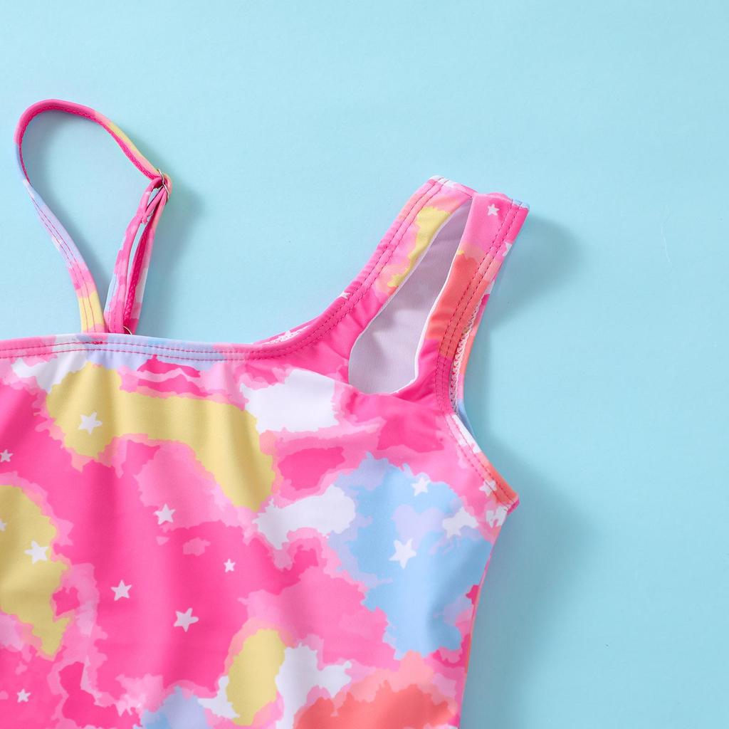 One-Shoulder Floral Strappy Swimsuit