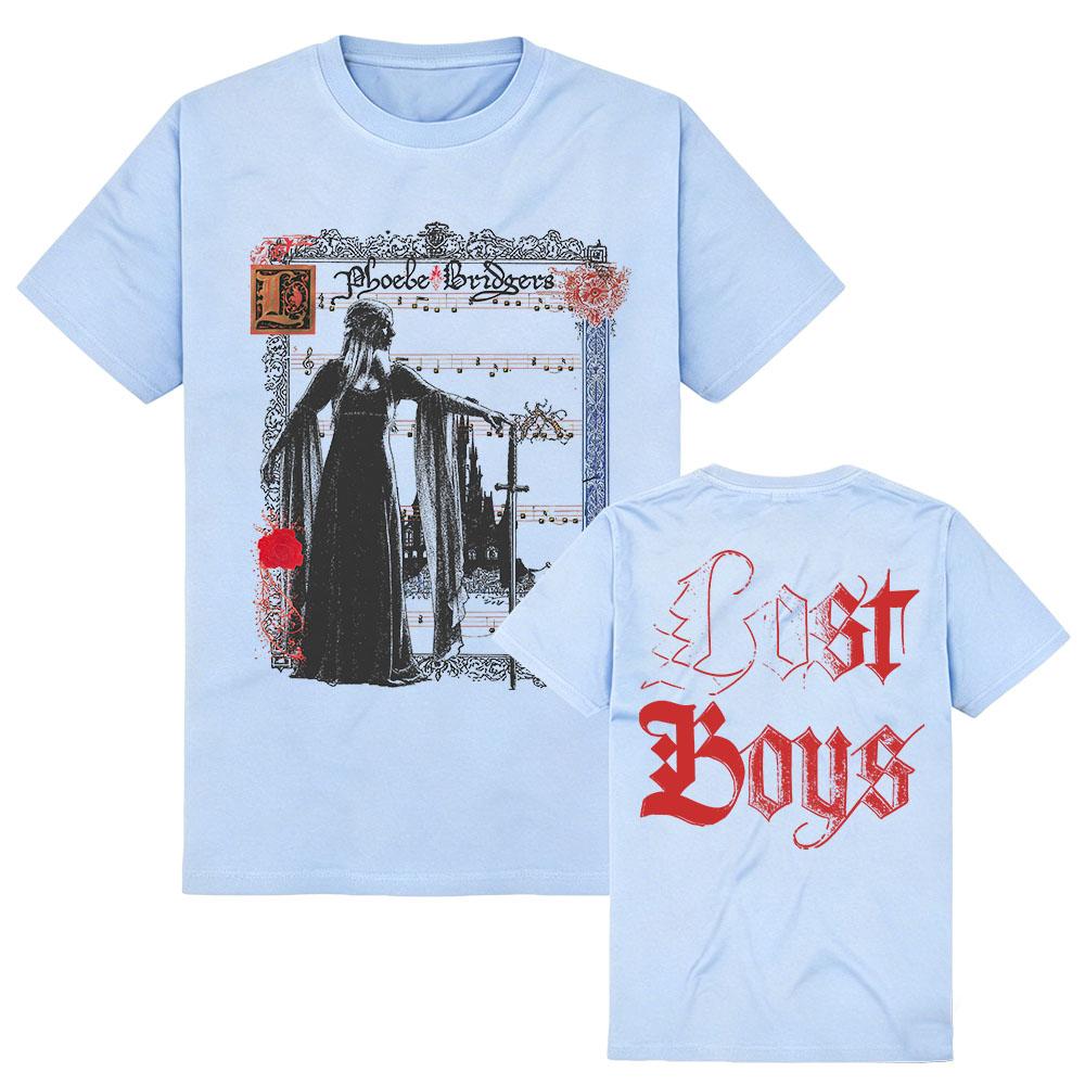 Lost Boys Sword Tee Phoebe Bridgers Singer Design T-shirt Graphic Print Merch Unisex Streetwear Short Sleeve Cotton Female Shirt