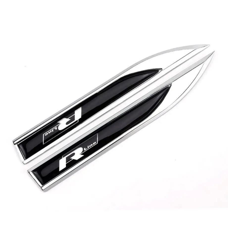 2026 Hot VOLKSWAGEN 1 Pair 3D Metal Epoxy Badge Car Sticker Accessories Fender Emblem Sticker For Volkswagen VW Polo Golf 6 Pass zf7