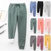 Women's New Winter Solid Color Fleece Large Size Wei Pants Casual Harun Leggings
