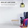New Elegant and Decorative Metal Iron Cage Guard - Hanging Lamp Shade for Ceiling Pendant Lighting Fixture Holder Fan Chandelier