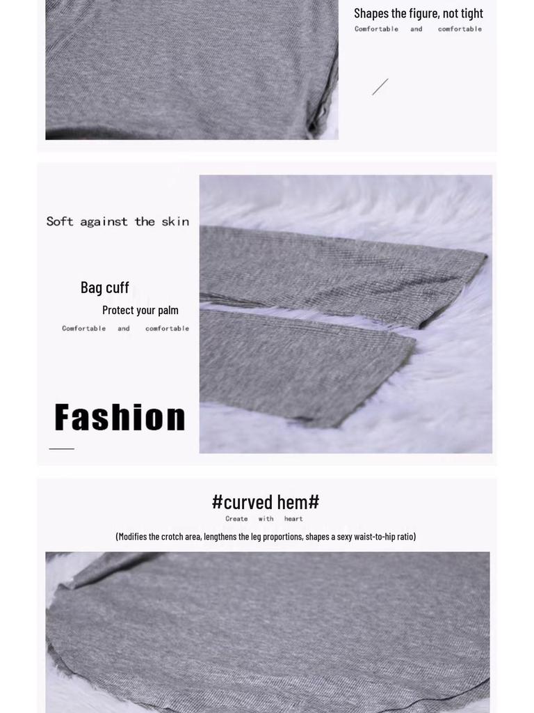 Женский ребристый топ для йоги с длинным рукавом - Коллекция Осень/Зима, Облегающий крой, Ощущение второй кожи, Идеально подходит для пилатеса и спортивной одежды для улицы