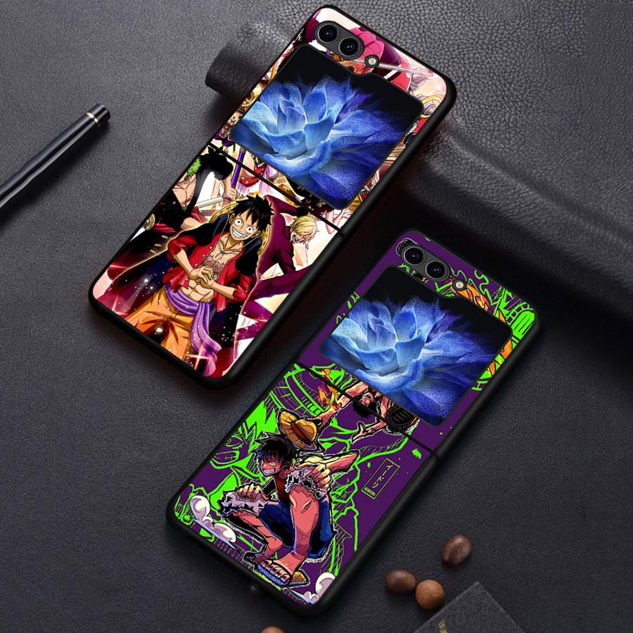 Крутой чехол-накладка на заднюю панель телефона с Луффи из One Piece Funda Case для Samsung Galaxy Flip5 Flip7 FE Flip6 Flip4 Flip3 Z Flip 7 6 5 4 3