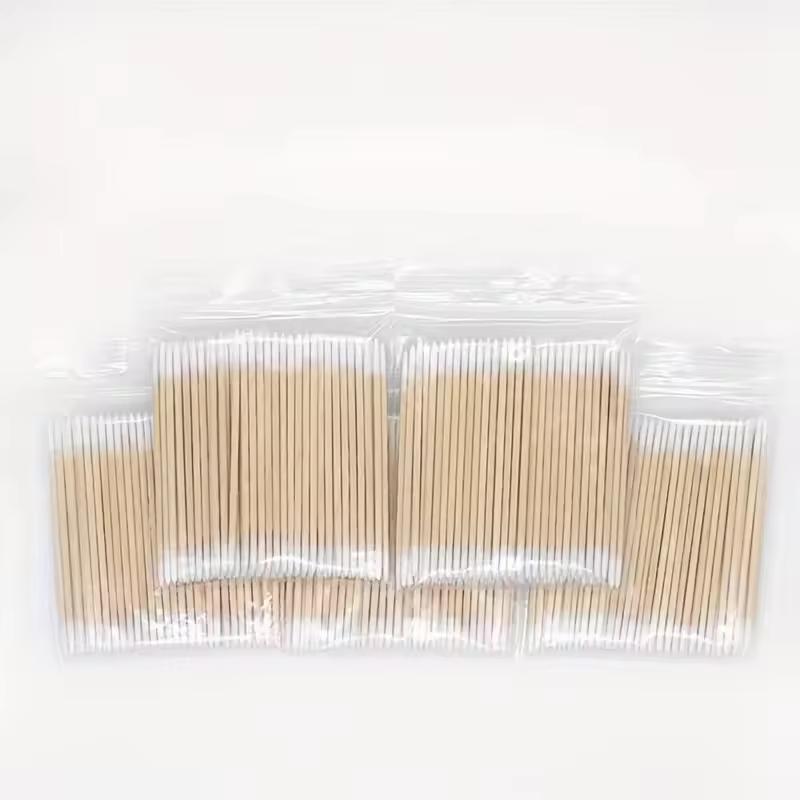 Одноразовые ультра-маленькие микрощеточки для удаления клея для наращивания ресниц Двусторонняя деревянная ватная палочка без ворса 7 см