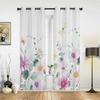 Idyllic Eucalyptus Daisy Wildflowers Curtains for Bedroom Living Room Window Curtain Treatments Blinds Kitchen Home Decor Drapes