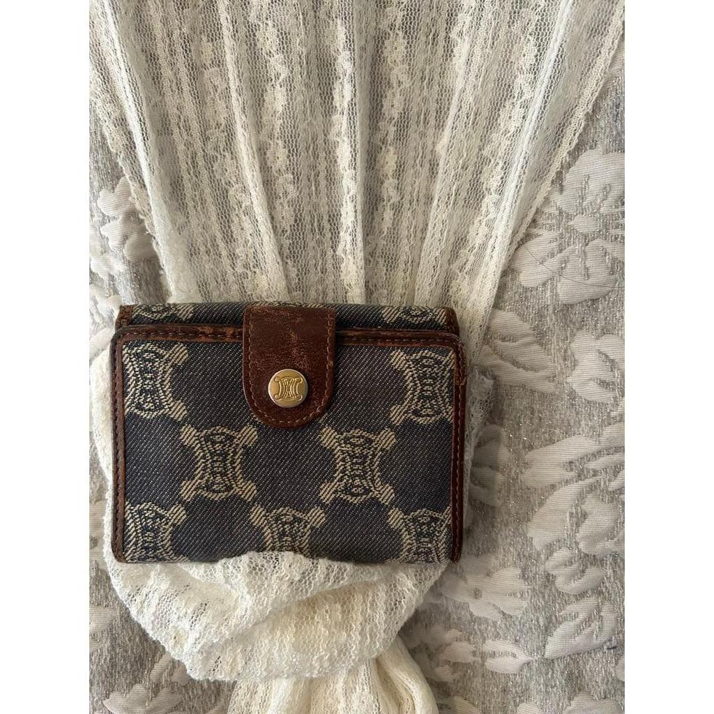 Used CELINE Macadam pattern tri-fold wallet