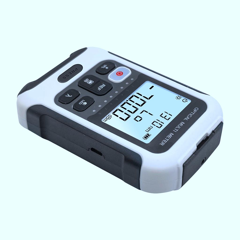 Optical Fiber Power Meter White Multifunctional Fiber Optic Tester for Communication Engineering