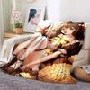 Sexy Anime Girls Blanket Soft Plush Flannel Throws Blankets for Sofa Bed Couch Best Gifts All Season Light Bedroom Warm Decke