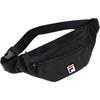 Fila Bissau Coated Canvas Double Zipper Waist Bag, Unisex Black Waist Bag