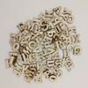 100 Pcs Mixed Wood Alphabet Letters Numbers Button DIY Craft Sewing