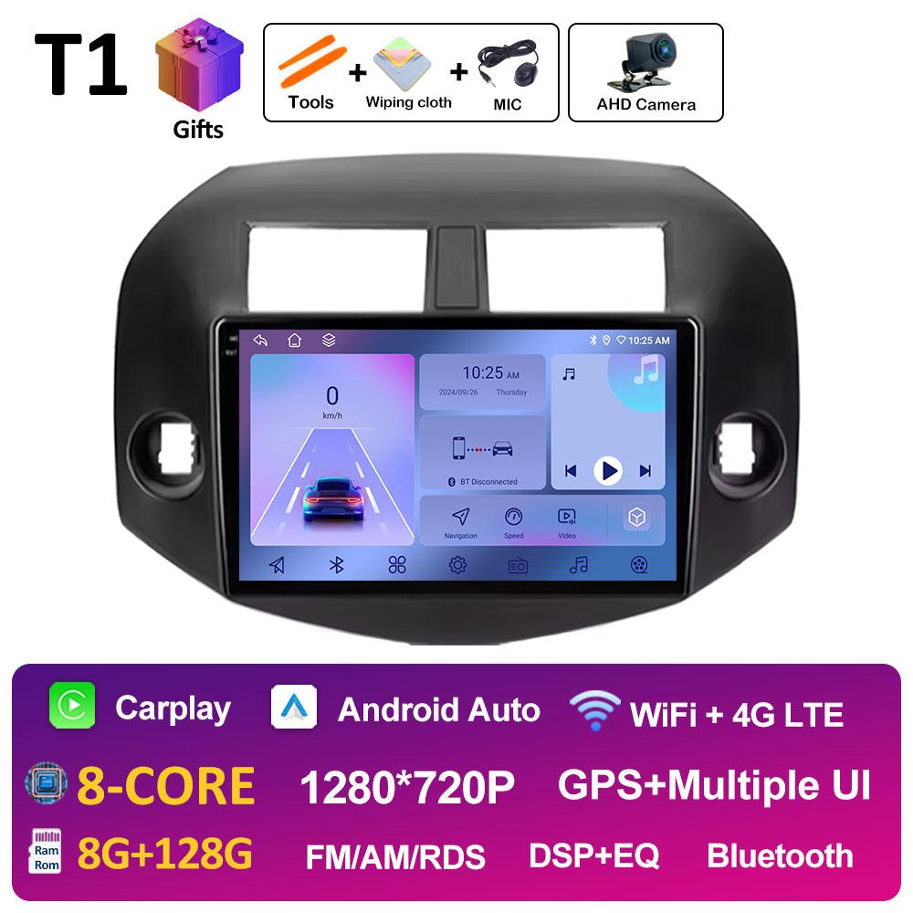 Android Auto Wireless Carplay для Toyota RAV4 3 XA30 2005 2006 2007 2008 2009 2010 - 2013 Автомобильный видеомагнитофон, мультимедийный проигрыватель WIFI