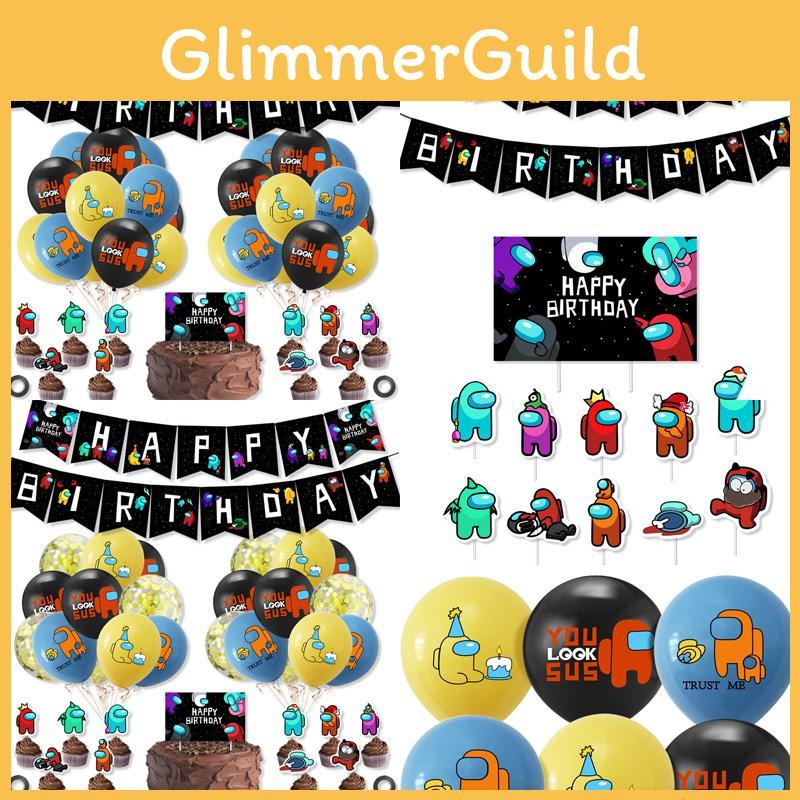 Набор принадлежностей для украшения на тему дня рождения для вечеринки Баннер Воздушный шар Вставка для торта