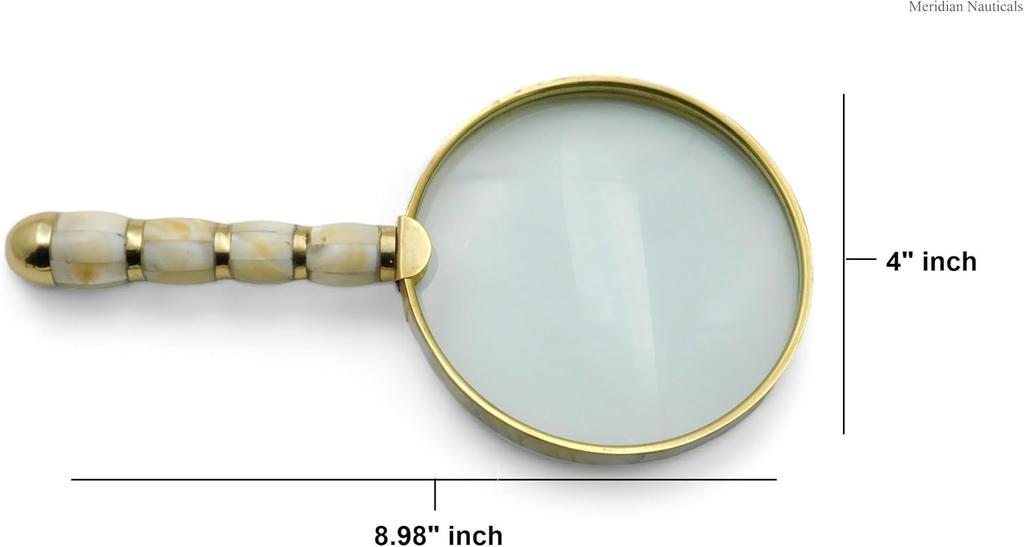 Увеличительное стекло Manifer из латуни с кожаным футляром для хранения, ручная работа, классический вид