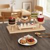 Wooden Display Stand Organizer Stacked Design Ladder Shelf Standing Shelves  Kitchen
