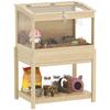 Hamster Cage 2 Tiers Rodent Cage Small Animal Cage With Foldable Lid Large 83.2 X 50 X 103 Cm Natural Wood