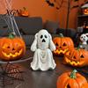 Creative Holiday Collection Figurines Halloween Ghost Figurine, Resin Miniature Chain Ghost, Face-Palm Pumpkin Craft Ornaments for Collections