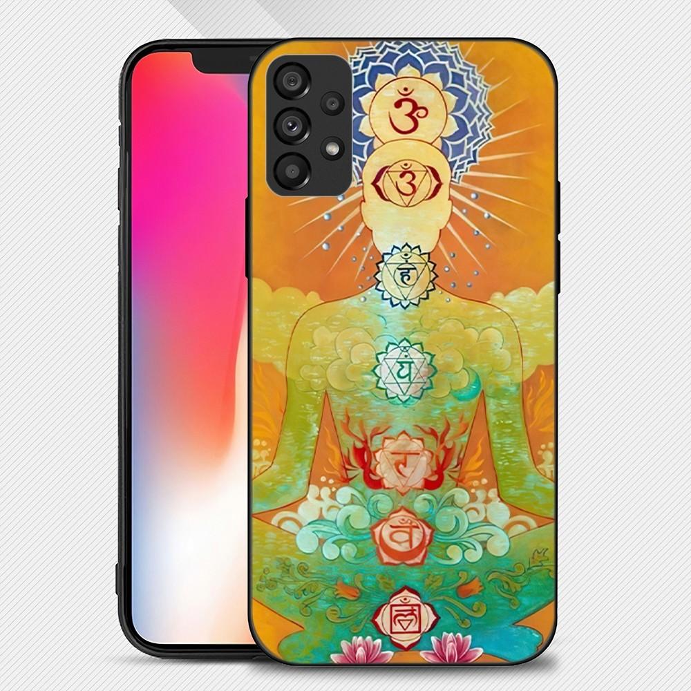 The Mandala Chakra Insist Yoga Phone Case For Samsung Galaxy S22 S23 Ultra S21 S20 FE Plus Note 20 Soft Cover