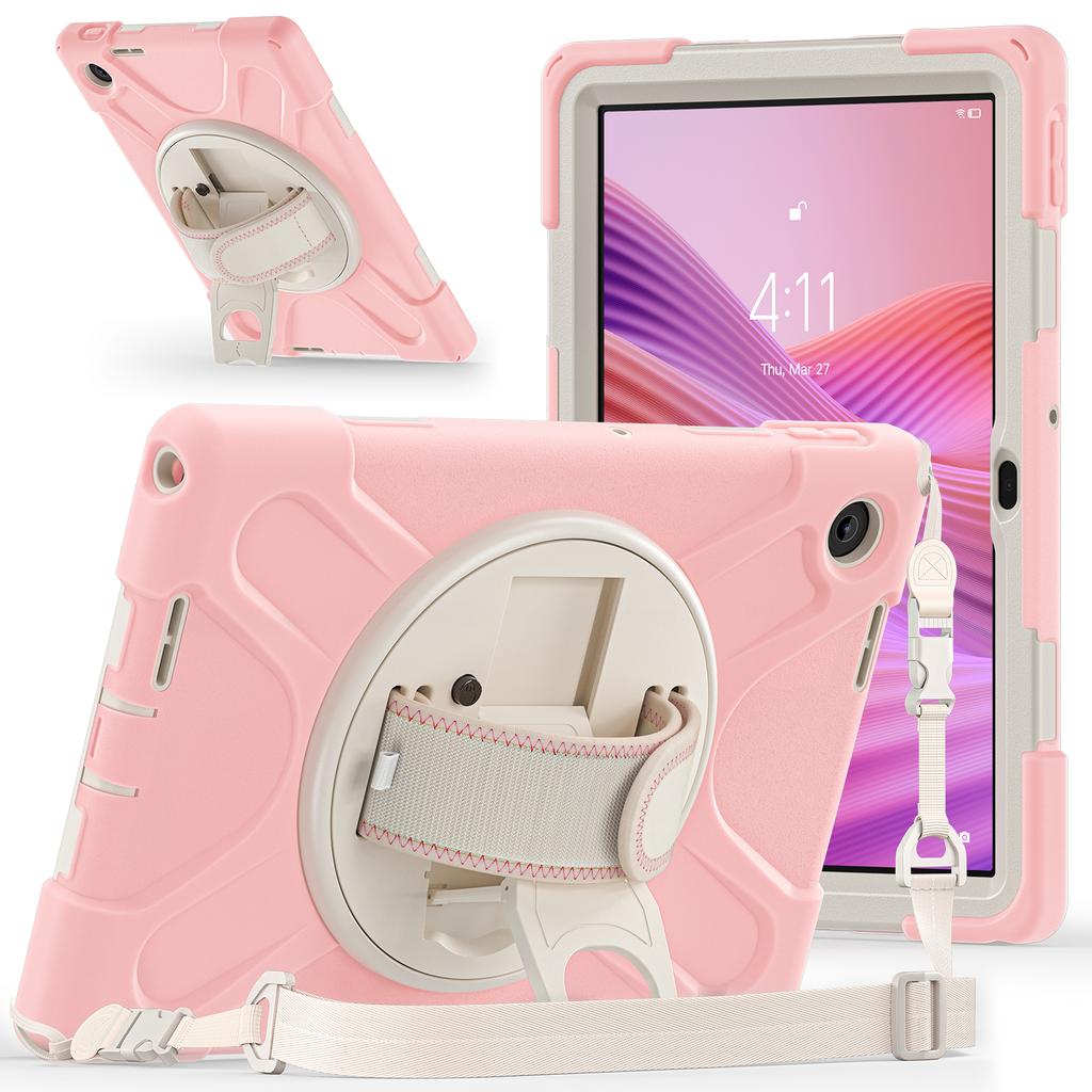 Прочный чехол для Lenovo Tab 10.1 дюйма 2025 K10C TB-311XU TB-311FU, 360-градусный поворотный держатель, сверхпрочная крышка с ремешком для руки и плеча