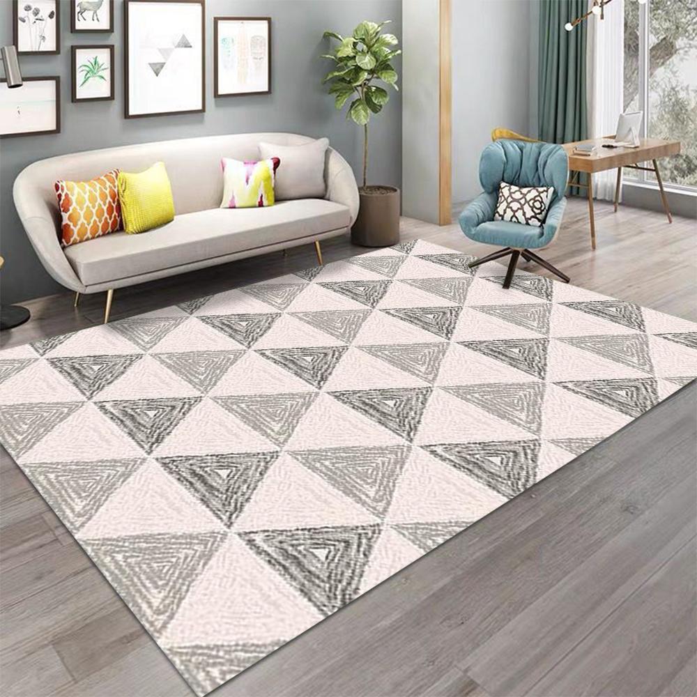 Скандинавский ковер для гостиной, дивана, журнального столика, коврик в современном минималистичном стиле, нескользящий, для дома, комнаты, спальни, напольный коврик