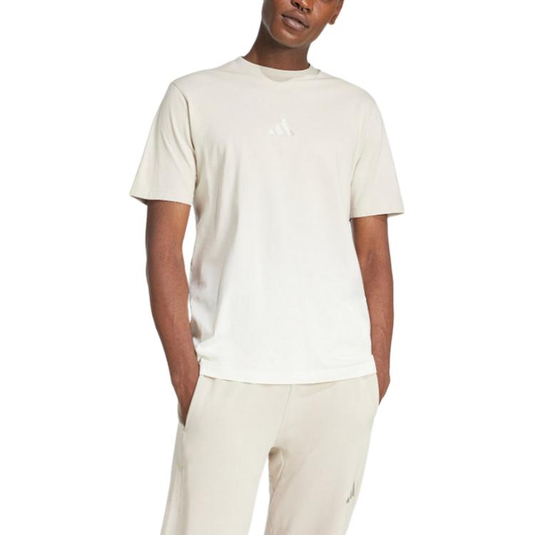 adidas Футболки Мужские Кремовый Круглый Вырез Средняя JJ3696