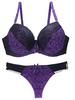 Unigrand Сексуальное нижнее белье Комплект бюстгальтера и трусиков (C85/XL, Фиолетовый)