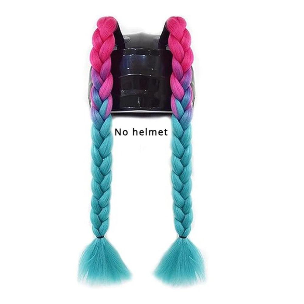 С присоской для мотоциклетного шлема косы Colorul Twist Dual Pigtail для мотоциклетных шлемов