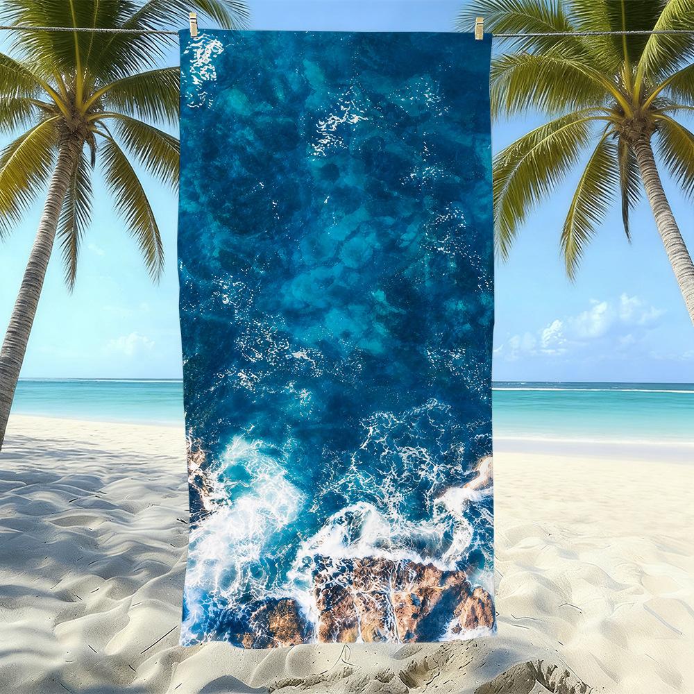Microfiber Printed Beach Towel Quick-Drying Sand-Proof Absorbent Bath Towel Travel Swimming Towel