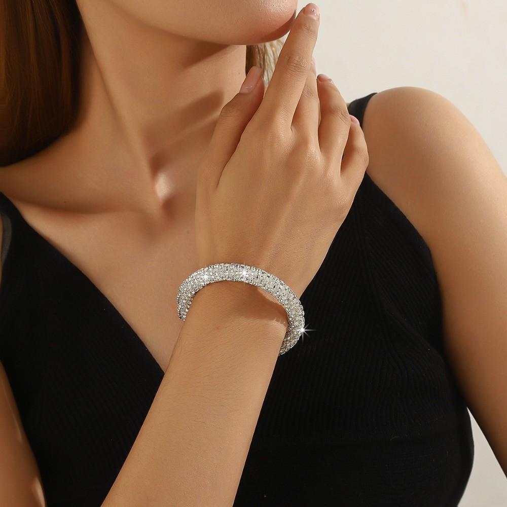 Exquisite Open Bracelet Size Adjustable Open Bangle New Full Rhinestone Bracelet Women Fashion
