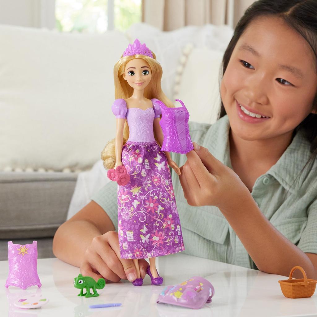 Mattel Игровой набор Disney Princess Tokigae Rapunzel Dress Up с 1 куклой для детей от 3 лет и старше, фиолетовый JBG09 Snap! Кукольный/домашний спектакль/ролевые игры