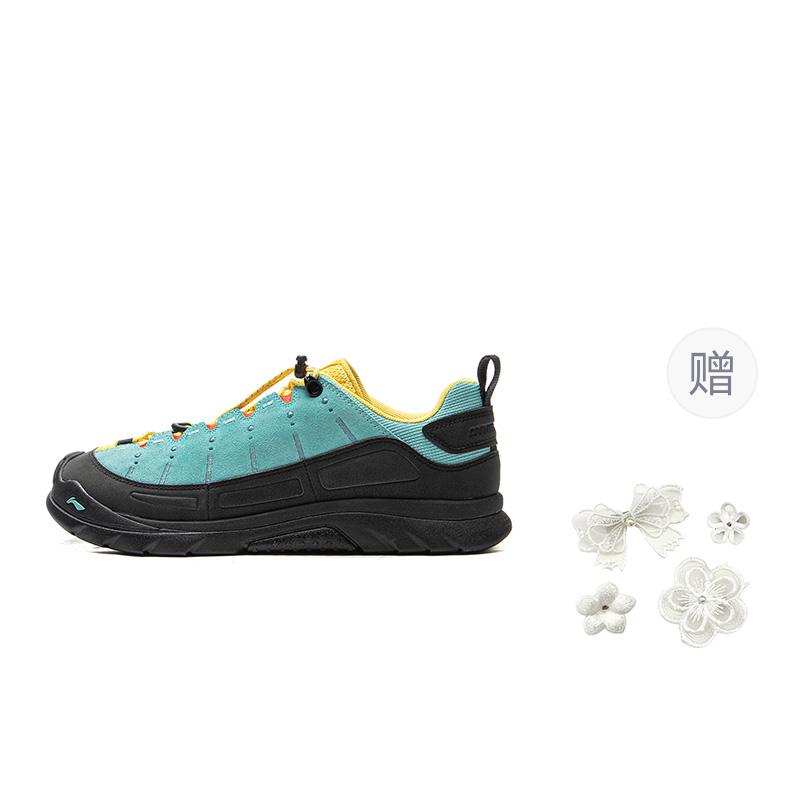 Li Ning Outdoor CF Tracing, Forest Grace SE Амортизация Износостойкое сцепление Низкие походные ботинки Унисекс Синий Черный AHTV029-1